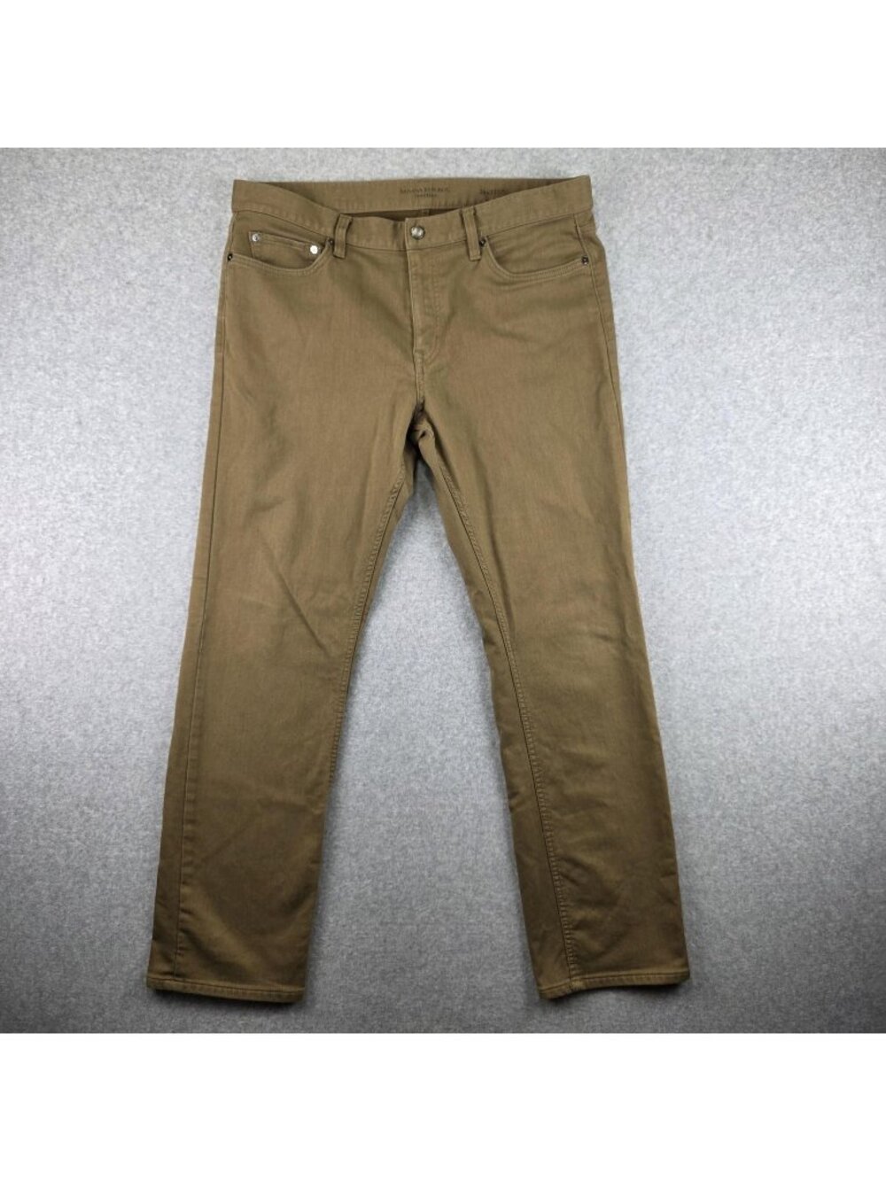 Banana Republic Traveler Pants Mens 36x32 Beige Slim Fit Stretch 5 Pocket